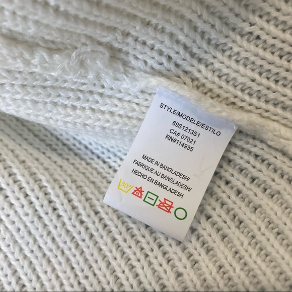 Tiered Ruffle Sleeve Open-Front Knit Cream Cardigan Sweater by Cloth Size Small - Picture 6 of 10